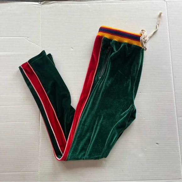 Hudson Green Navy Red Velour Tracksuit Men’s Size XL - Picture 10 of 15